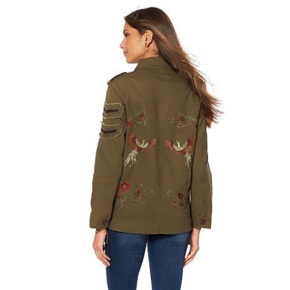 Colleen Lopez Jackets & Blazers - Colleen Lopez  Embroidered Military Jacket